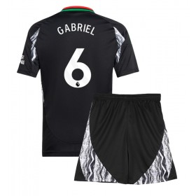 Arsenal Gabriel Magalhaes #6 Borta Kläder Barn 2024-25 Kortärmad (+ Korta byxor)